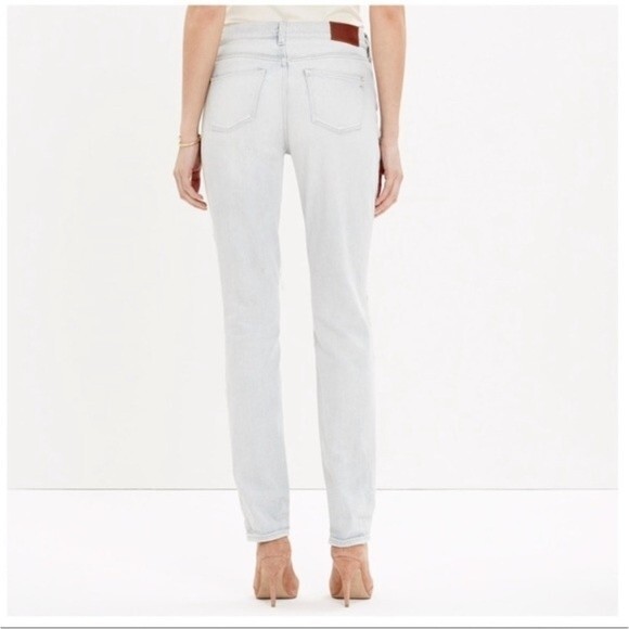 Madewell Slim Boyjean: Patched Up Edition in Georgia Wash, Y2K, Size 26 NWOT - Picture 2 of 12